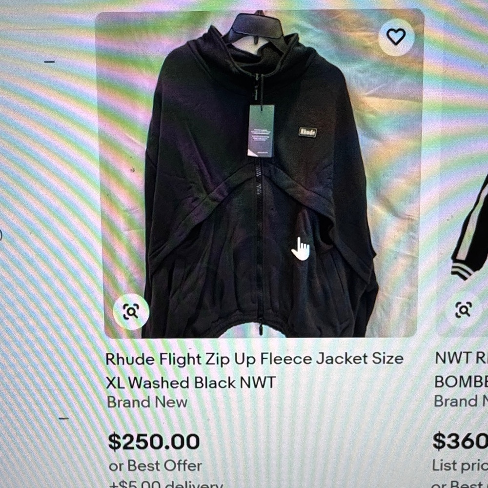 Brand New Zip Up Flight Jacket in washed Black in size Medium with Tags. - Picture 7 of 7